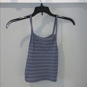 Brandy Melville Blue Striped Tank Top